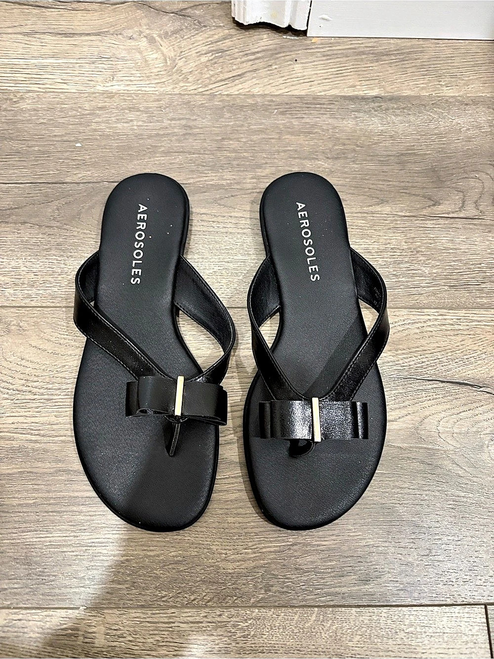 Aerosoles Black Bow Sandals